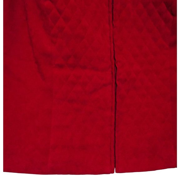 Women's Red Vest Size 16 Quilted M Collection Faux Suede - Picture 4 of 7